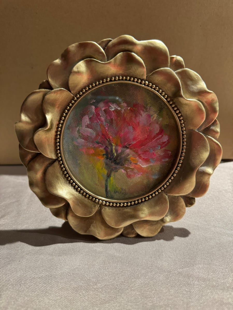 Gold Round Flower by sharon jiskra brooks 