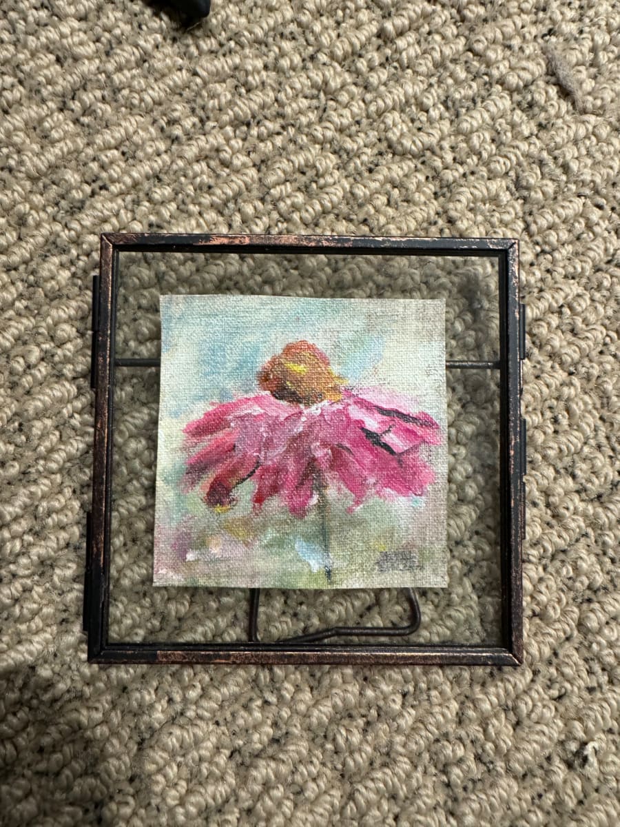 4x4 cosmo on linen by sharon jiskra brooks, Image 1.