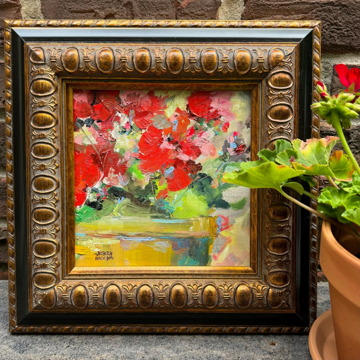 Scarlet Geranium by sharon jiskra brooks 