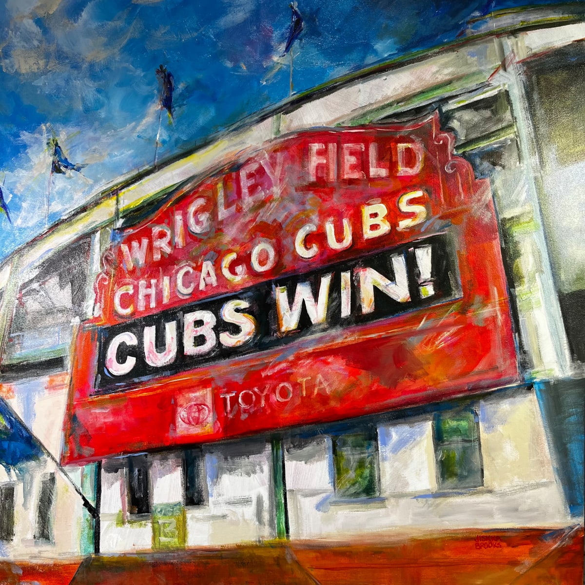 Cubs Win! by sharon jiskra brooks 