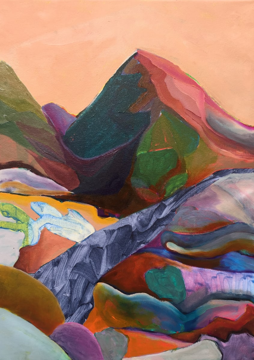 Abstract Fantasy Landscape: Mystery Mountains by Jen Chau 