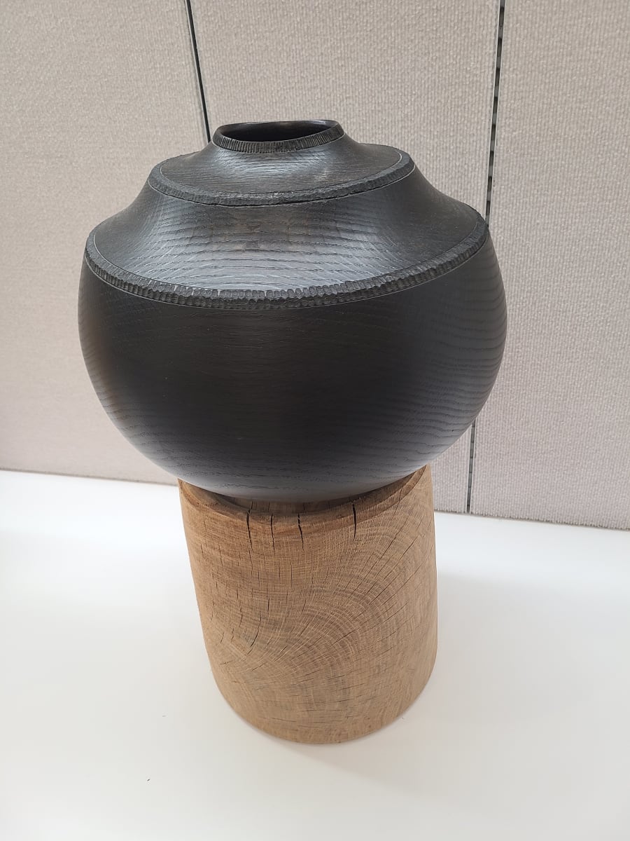 Large Red Oak Closed Form Carved #023 by Bill Neville 