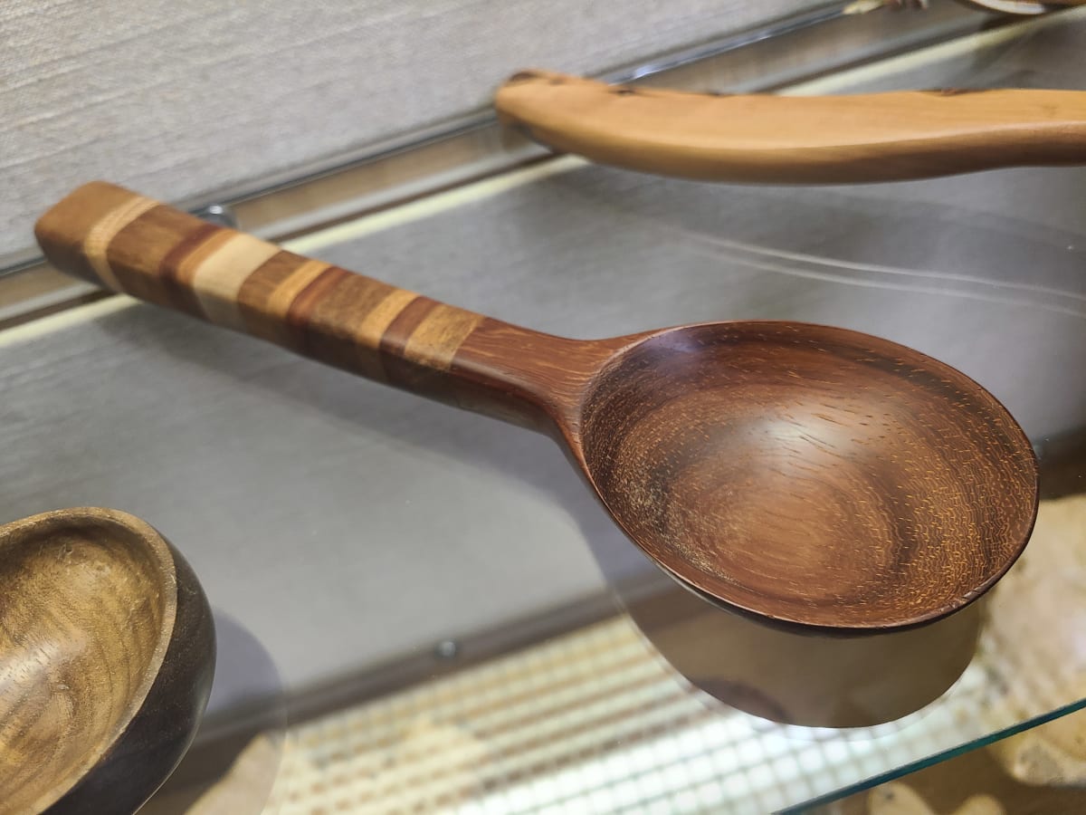 Striped Wood Spoon by Jeff Poland Winterfest 2022 