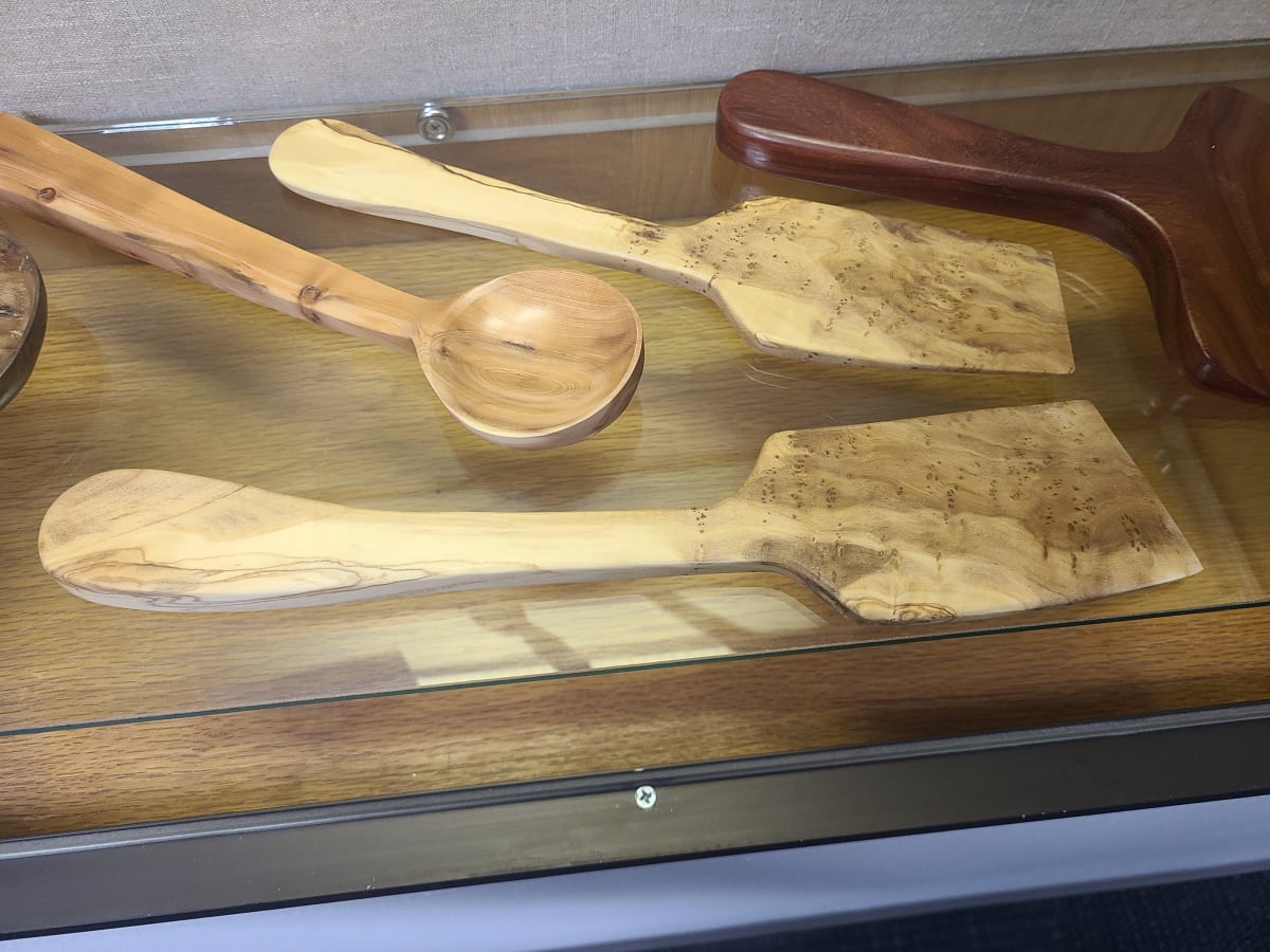 Olive Wood Spatula #2 by Jeff Poland Winterfest 2022  Image: Bottom Spatula