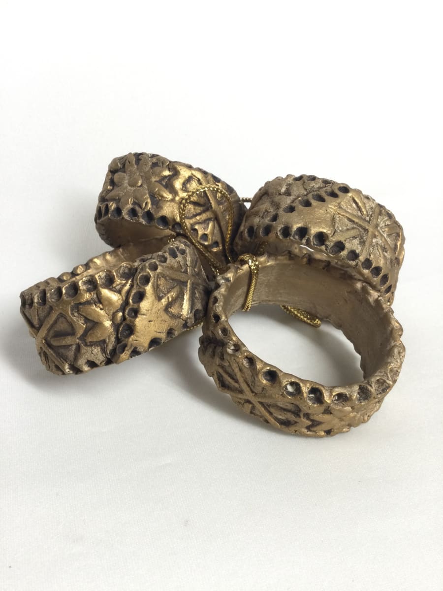 Gold Napkin Rings (Set of 4) by Sylvia "Skip" Cunningham 