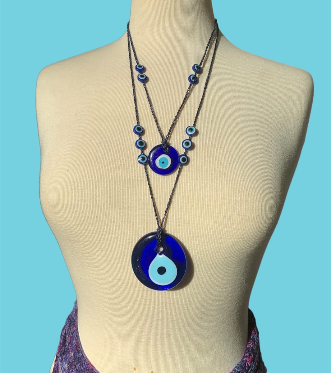 Evil Eye Crochet Necklaces by Suzy Hasanin 