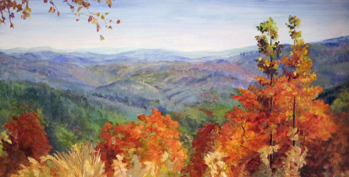 Blue Ridge Mountains at Blowing Rock I by Jann Pollard 