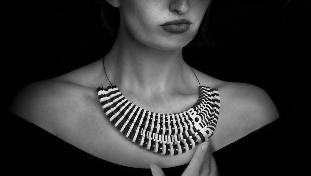 'Bold' ArchiText Necklace by Kathleen Grebe 