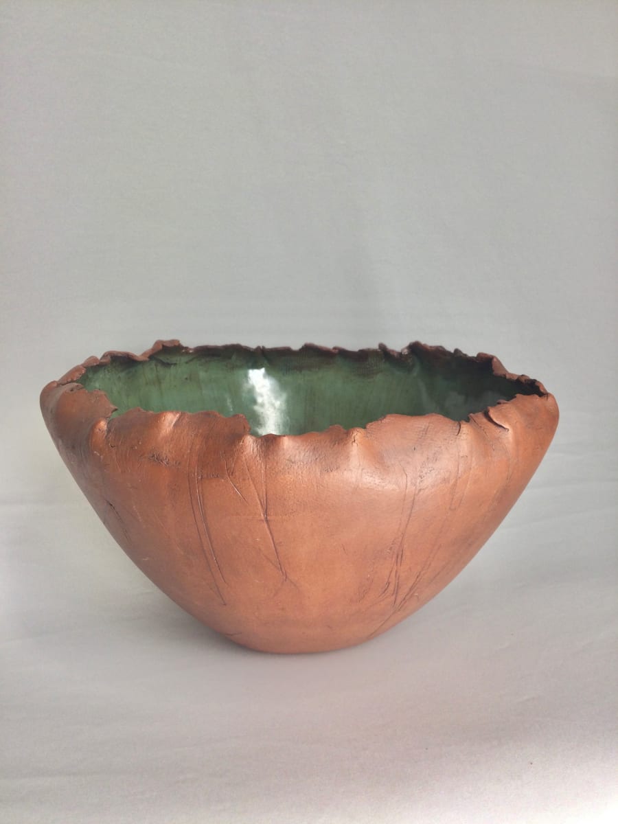 Sculptural Earthenware Bowl by Sylvia "Skip" Cunningham 