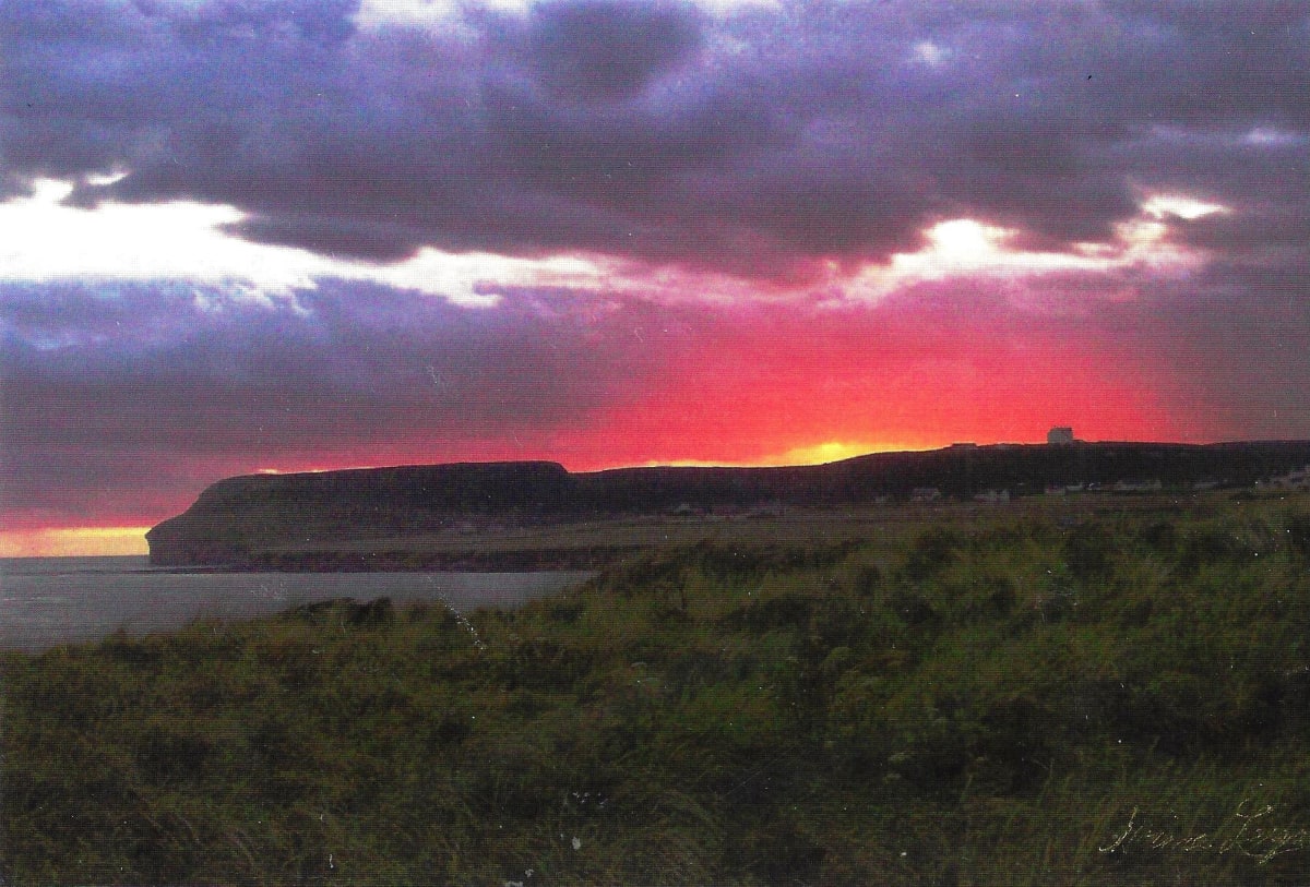 Sunset over Dunnet Head card - blank inside by Norma Longo 