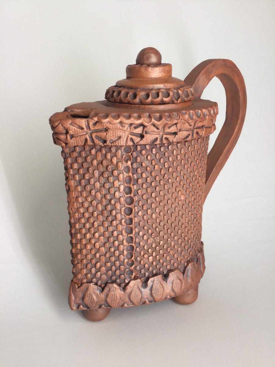 Textured Earthenware Teapot by Sylvia "Skip" Cunningham 