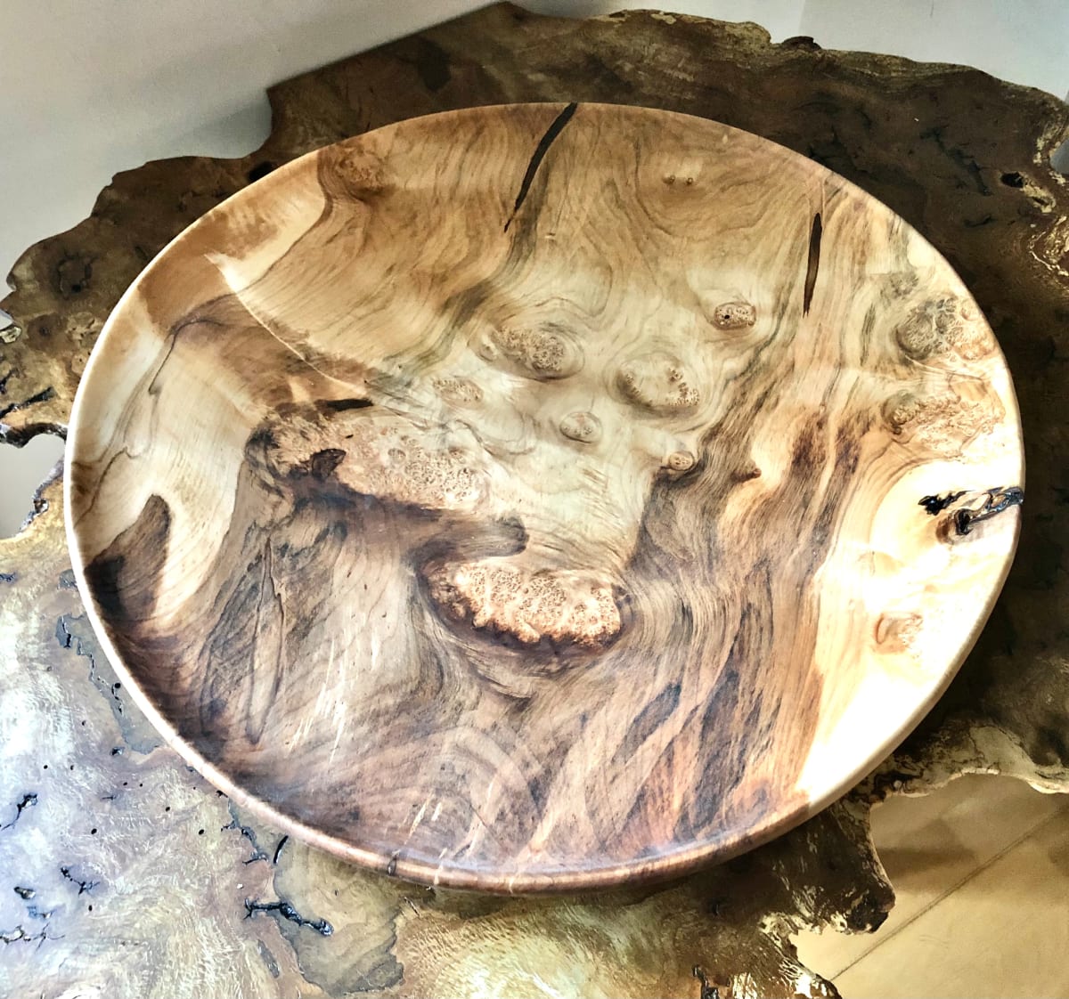 Maple Burl Platter #032 by Bill Neville 