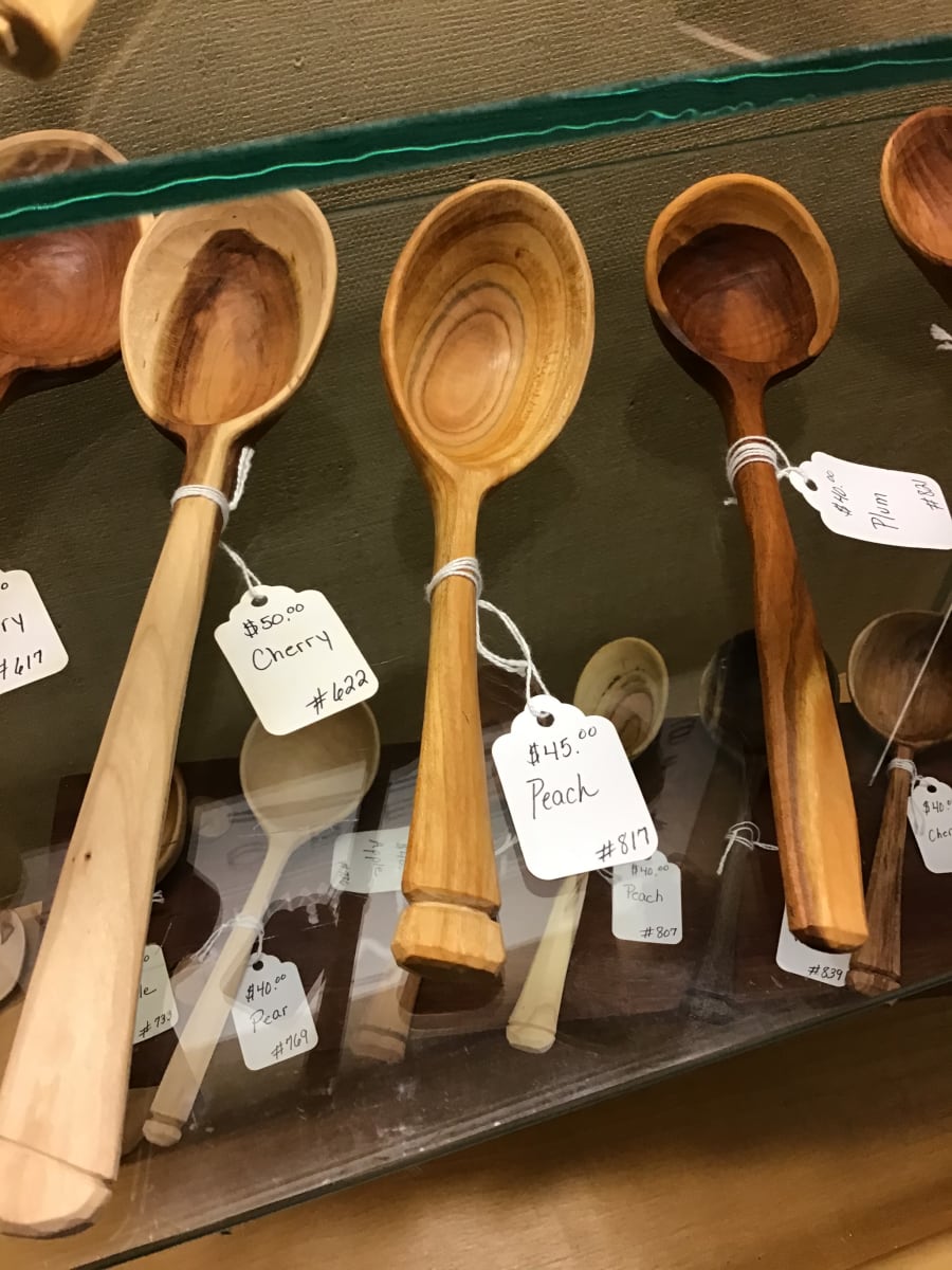 Peach Wood Cooking Spoon #817 by Tad Kepley 