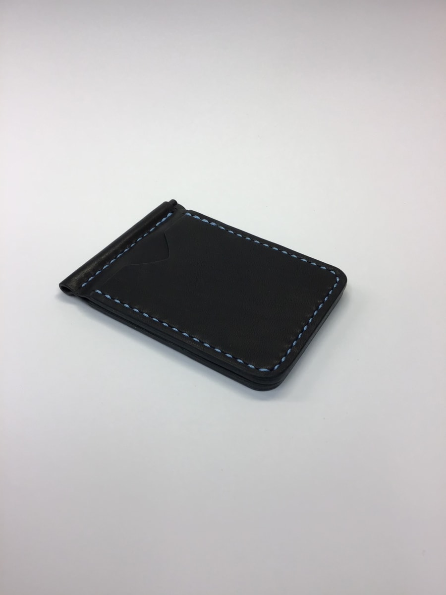 Black Horween Dublin Moneyclip & Wallet by Ryan Hertel 