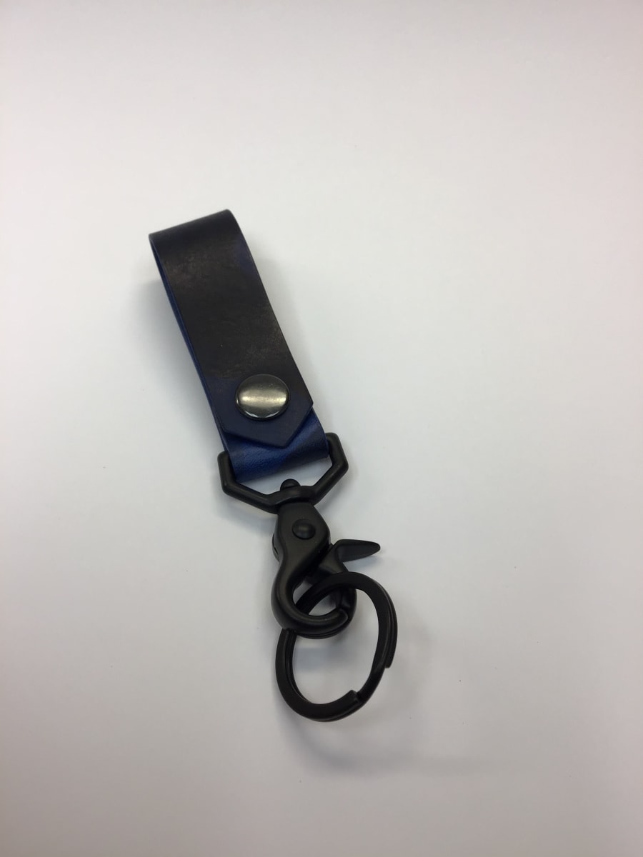 Italian Blue Keychain with Black Clip -  #1 by Ryan Hertel 