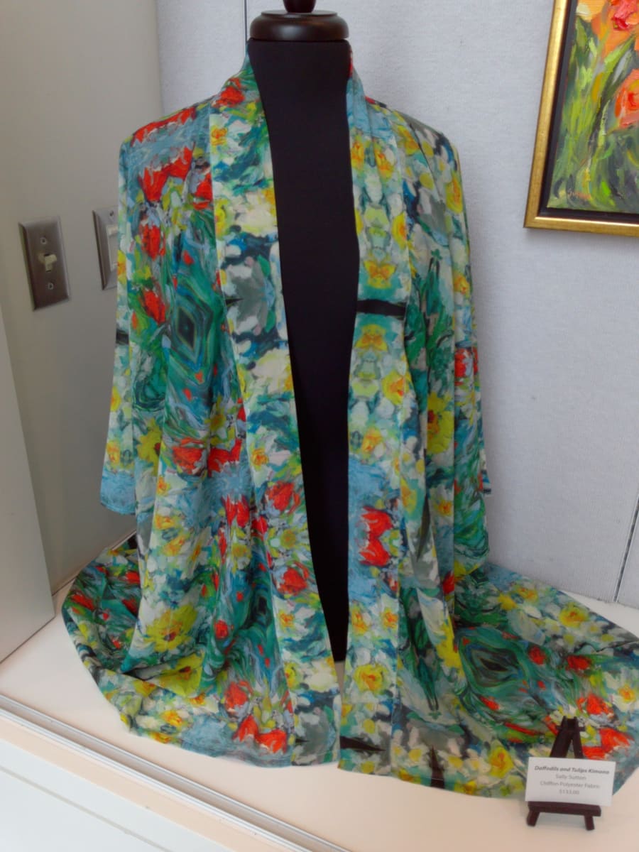 Daffodils and Tulips Kimono by Sally Sutton 