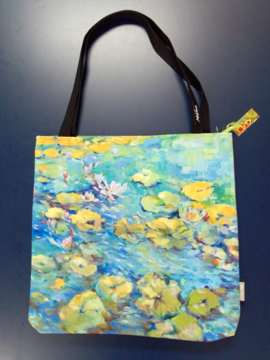 Yellow Lilies Tote by Sally Sutton 