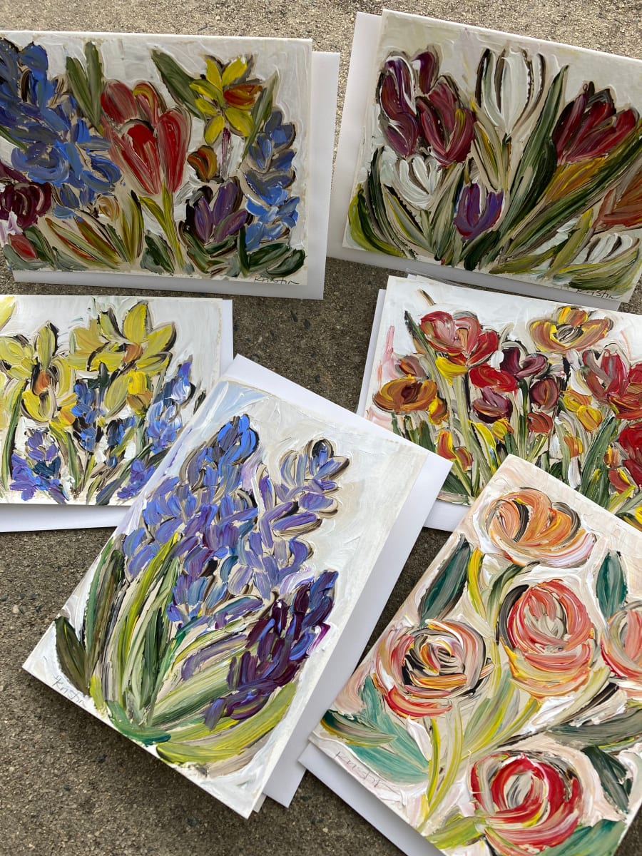 Hand Painted Floral Greeting Cards by Kristin Gibson 