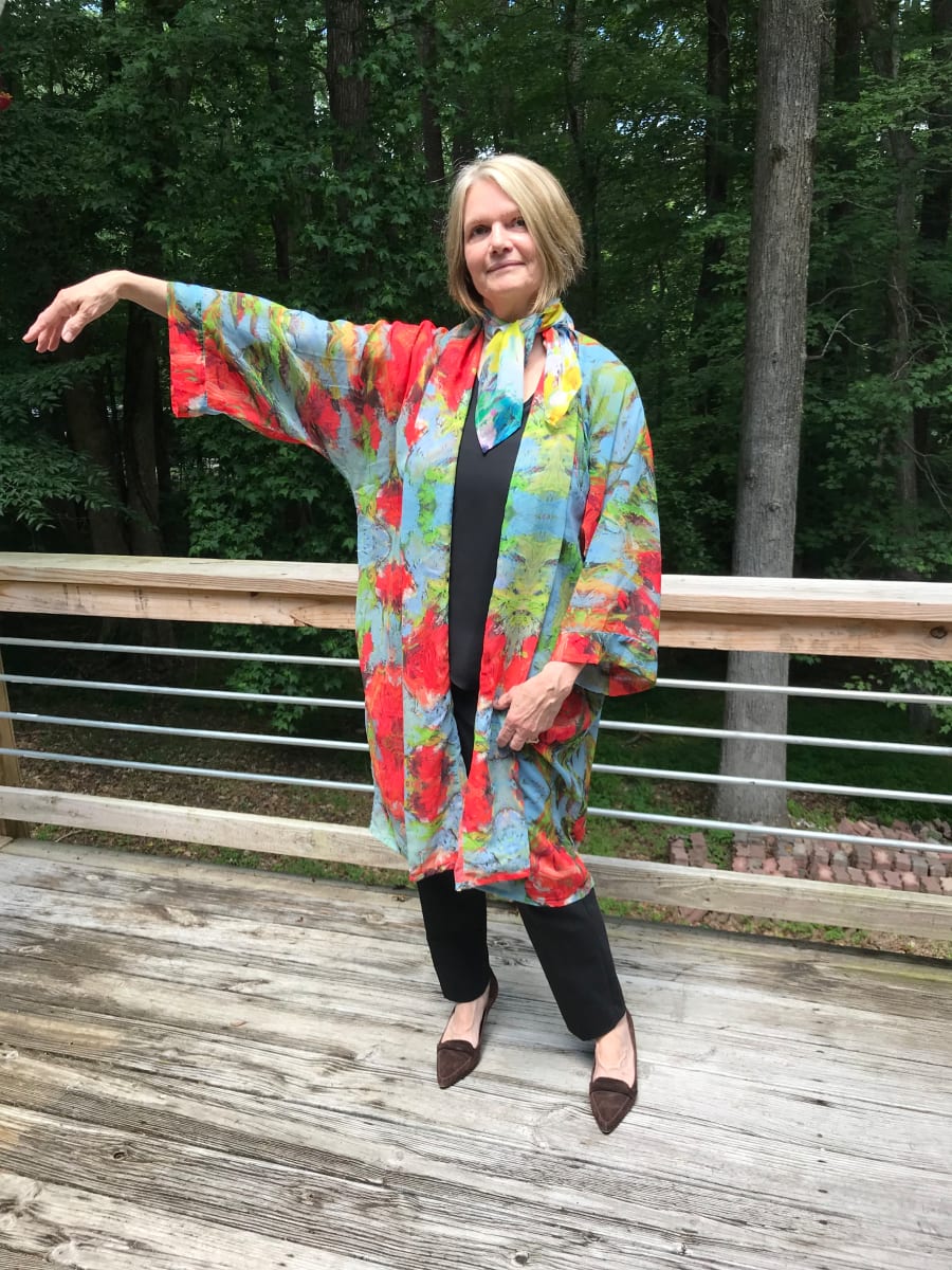 Red Passion Kimono by Sally Sutton 
