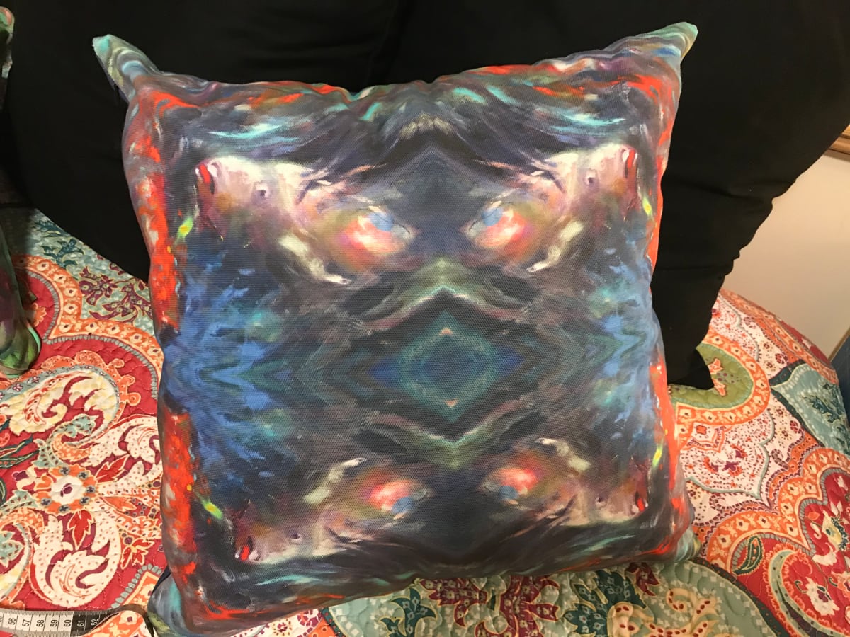 Koi Party Pillow 3 with Insert by Sally Sutton 