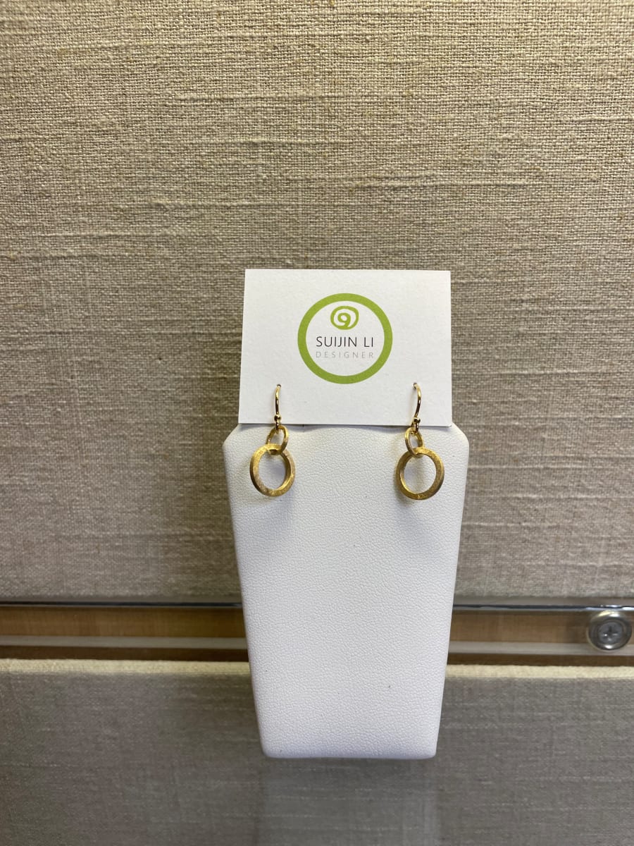 Double circle Vermeil earrings by Suijin Li 