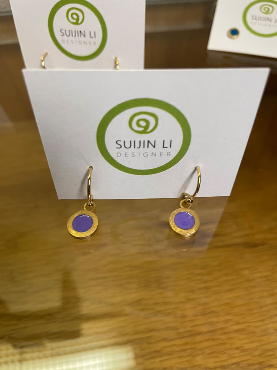 Orbis Dangling Earrings purple by Suijin Li 