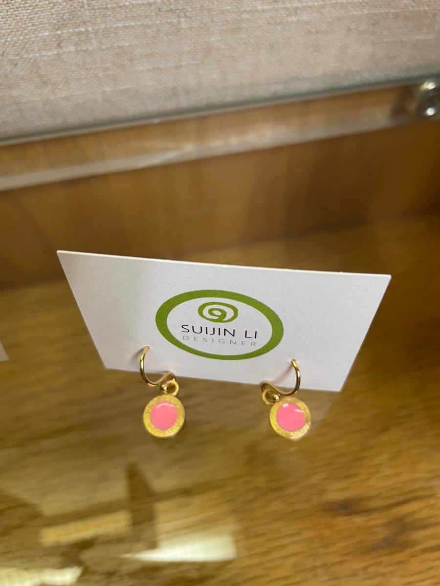 Orbis Dangling Earrings pink by Suijin Li 