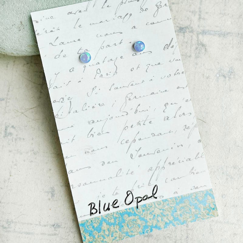 Blue Opal Studs by Kayte Price 