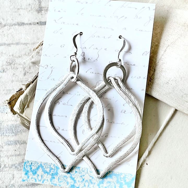 Silver Multi-Teardrop Earrings by Kayte Price 