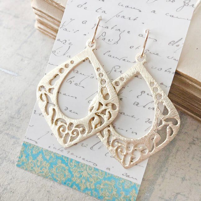 Gold Boho Earrings by Kayte Price 