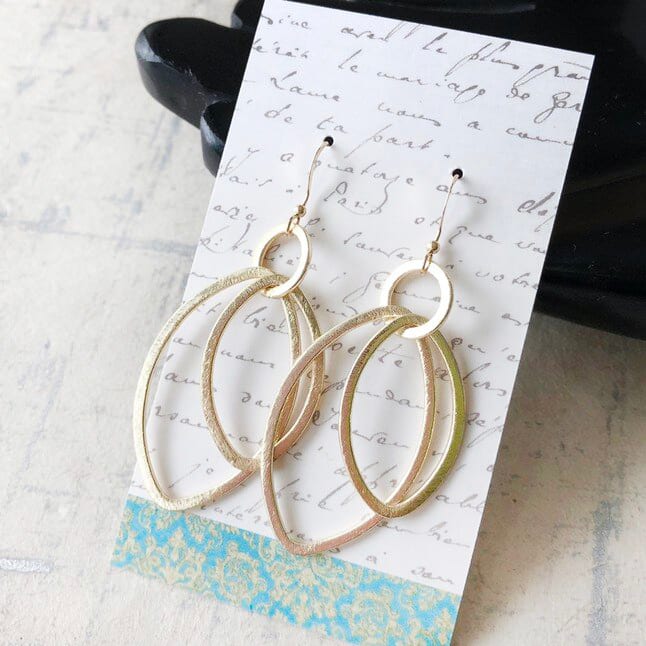 Gold Multi-Teardrop Earrings by Kayte Price 