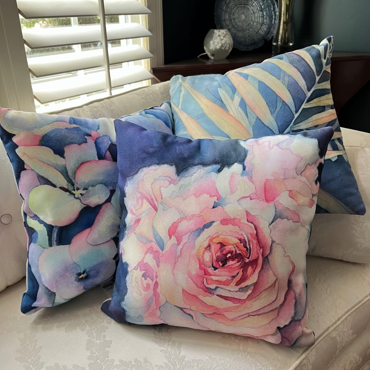 Floral Pillows by Lois Blasberg 