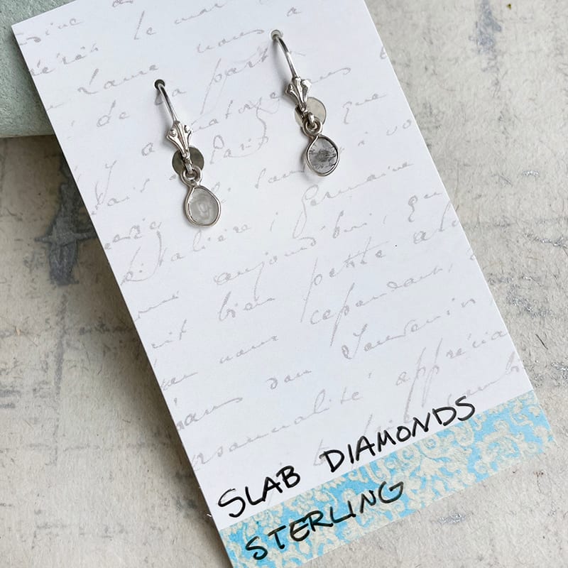 Diamond Slab Earrings by Kayte Price 