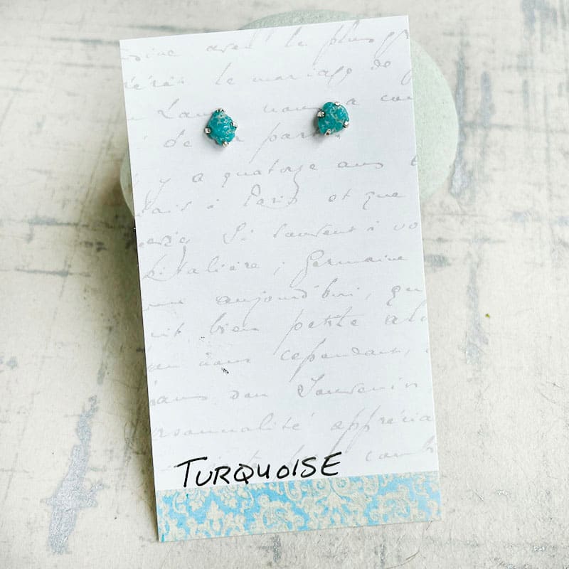 Turquoise Studs by Kayte Price, Image 1.