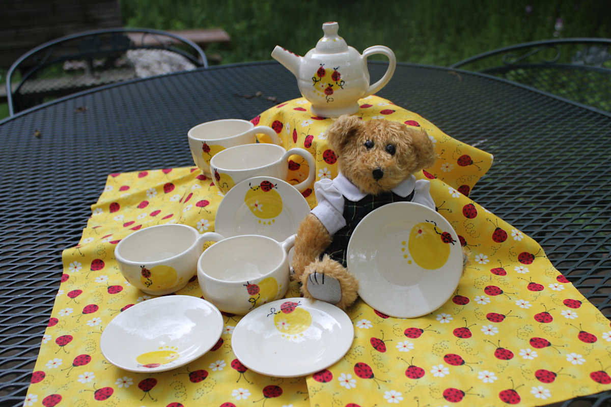 Lady Bug Tea Set by inHIShandsart, Image 2.