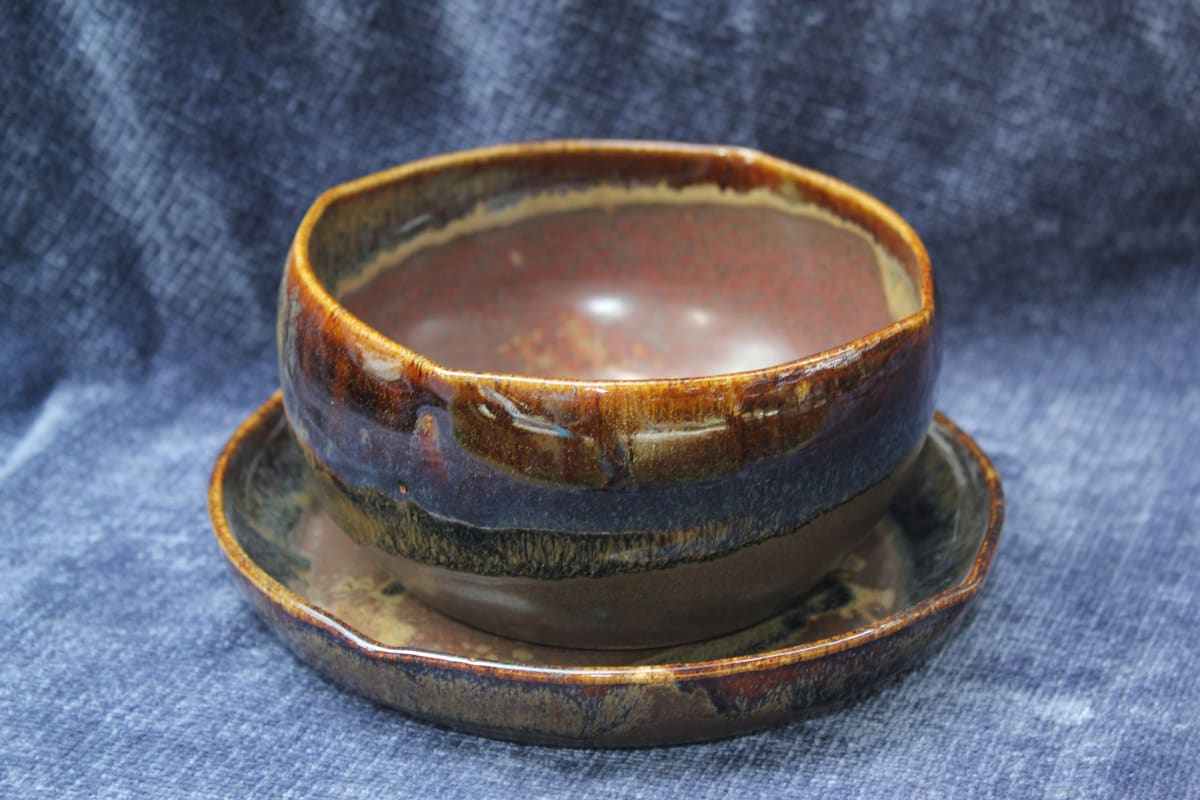 Cherry Pit Bowl and Plate set 