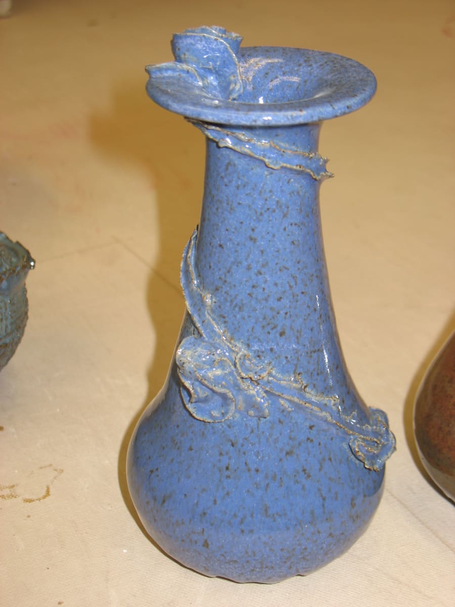 Blue Spiral Vase by inHIShandsart, Image 1.