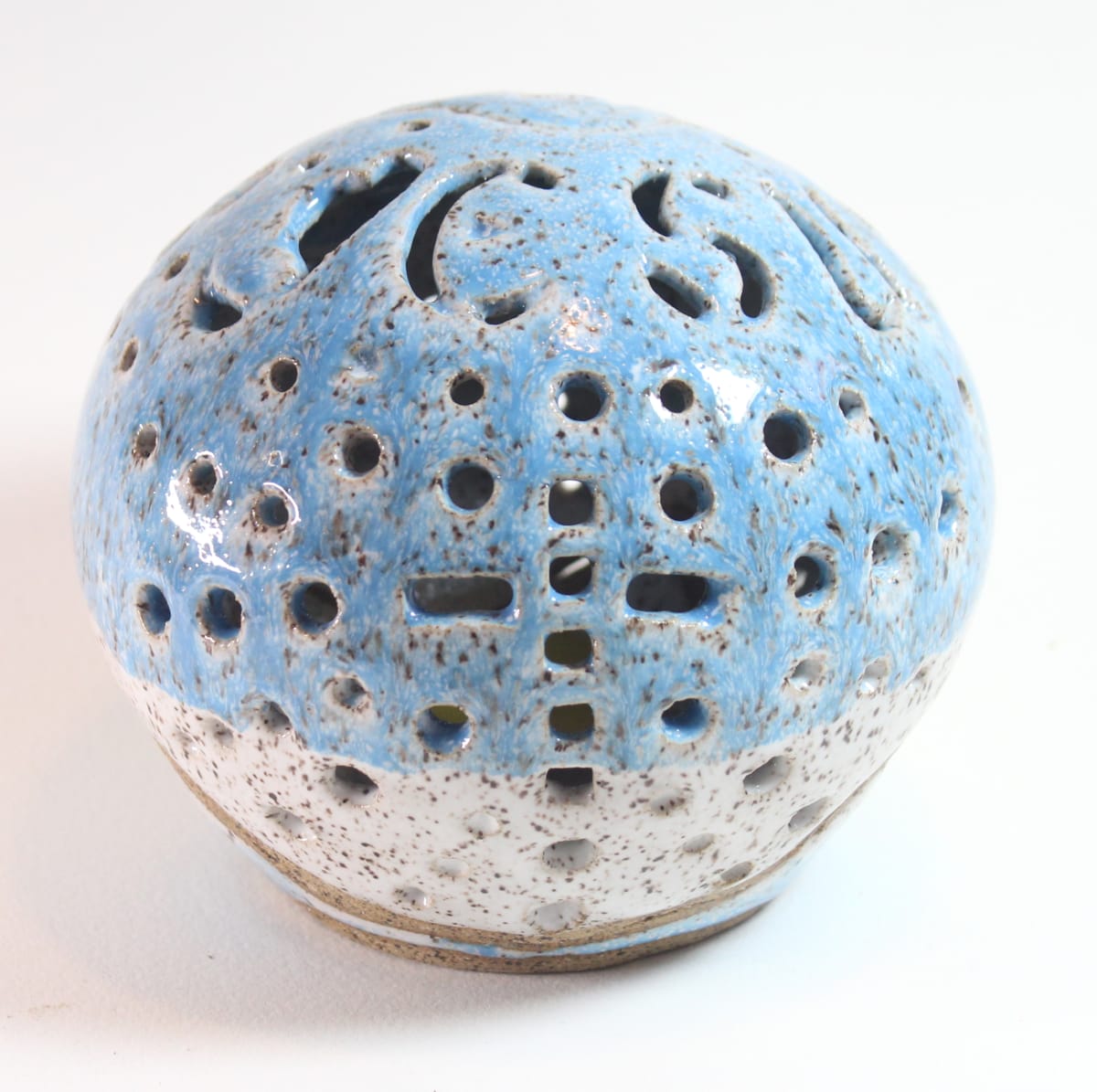 "Jesus Lives" Tea Light, Blue and White 