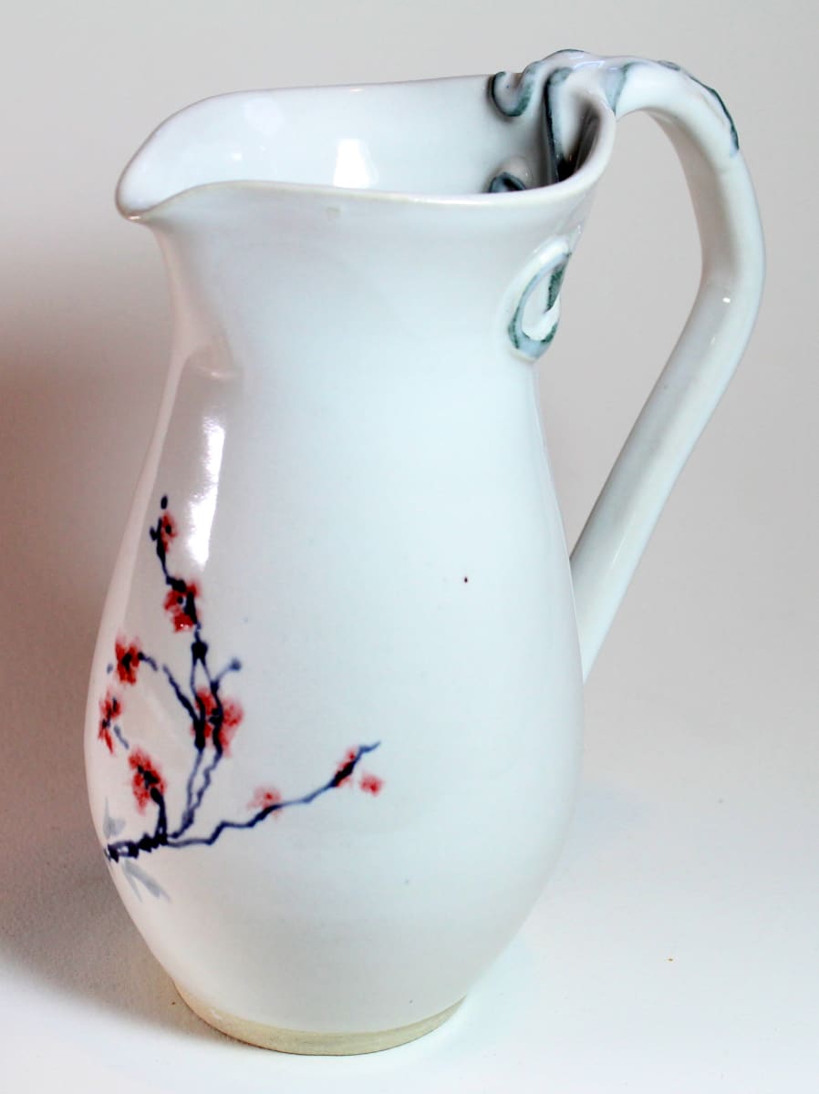 White Pitcher with Flowers, Image 6.