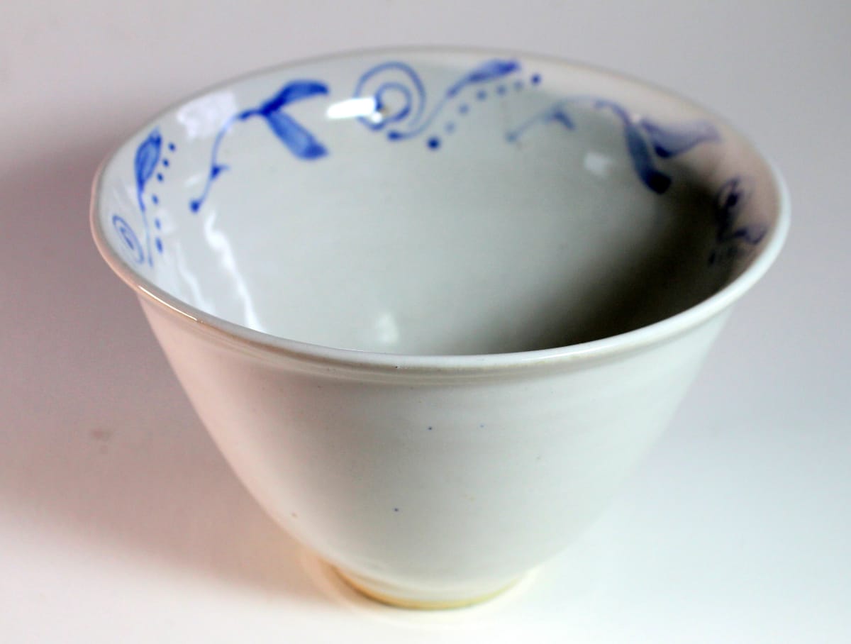 White Bowl with Blue 