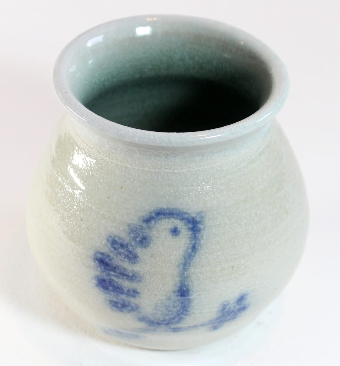Salt Glaze Small Jar with Chicken, Image 3.