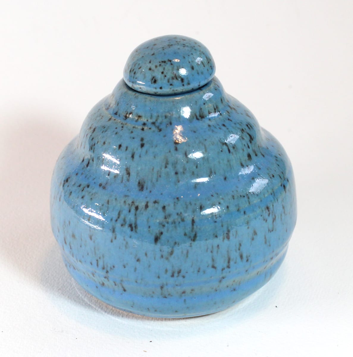 Turquoise Jar with Lid, Image 2.