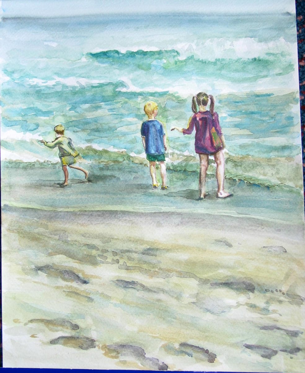 Children in Surf by inHIShandsart, Image 1.