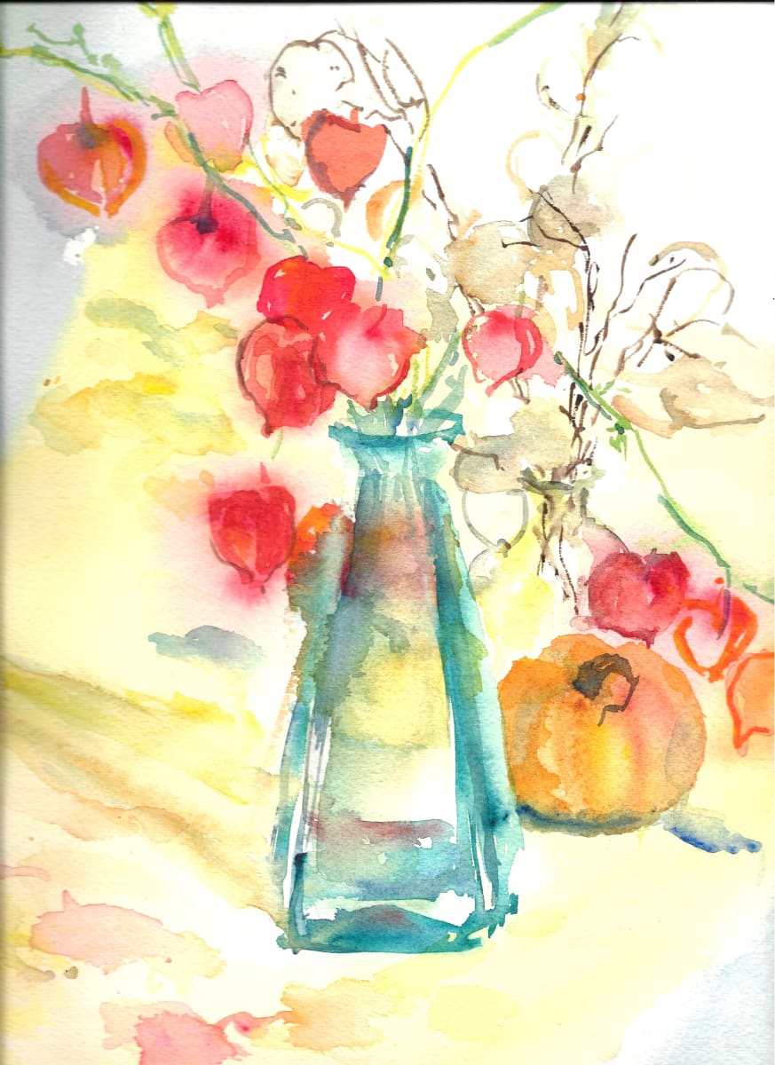 Japanese Lanterns in Bottle, Image 1.