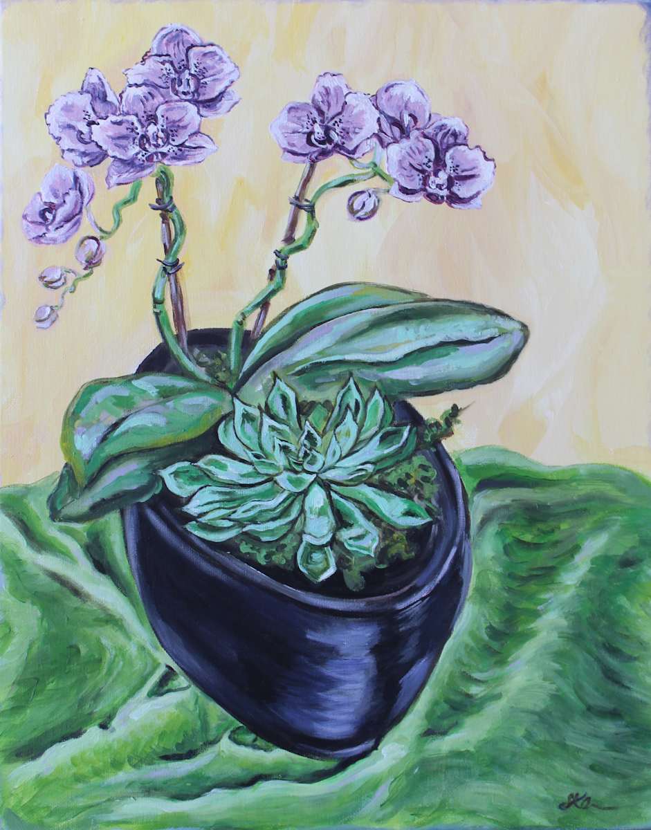 Orchid and Succulent by Sonya Kleshik, Image 1.