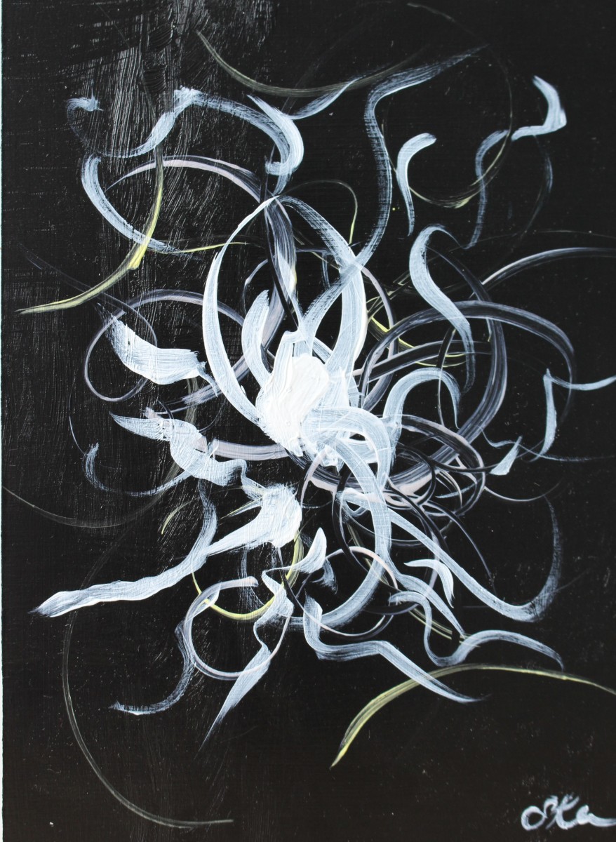 White Void on Black by Sonya Kleshik 