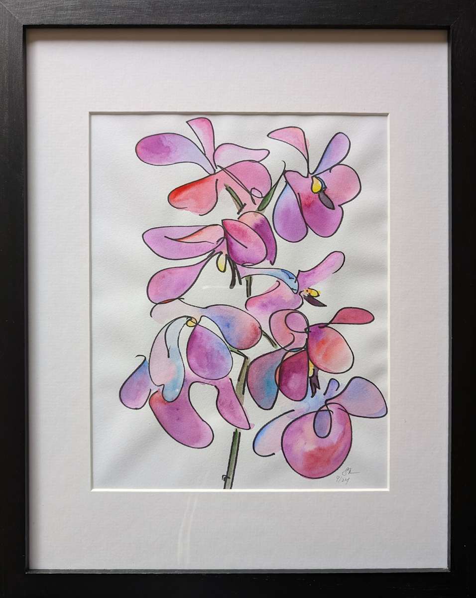 Pink Orchid Dance by Sonya Kleshik 