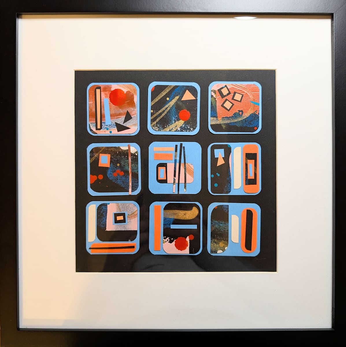 3x3 Mixed Media Cosmic Collage IV by Sonya Kleshik 