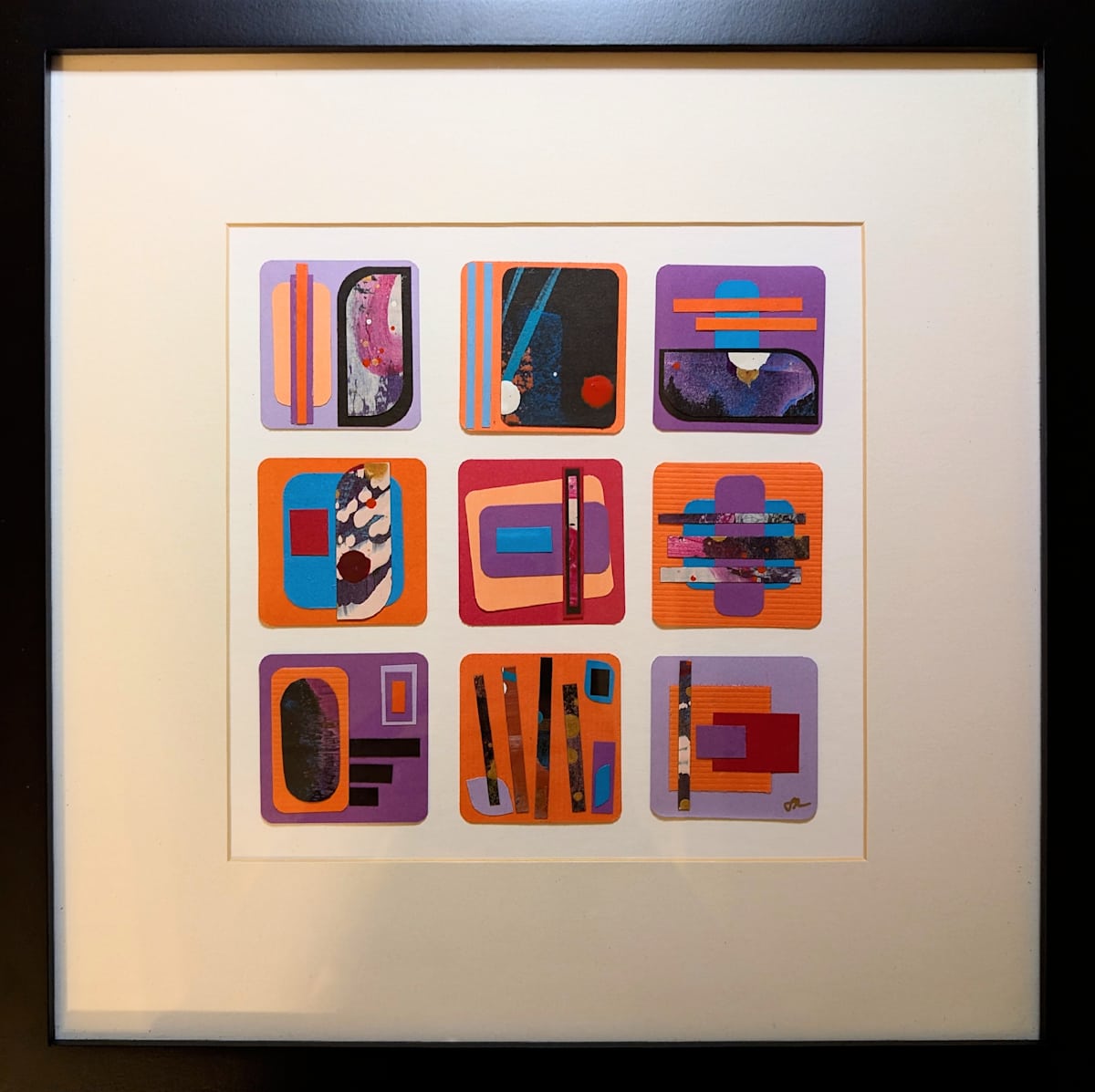 3x3 Mixed Media Cosmic Collage III by Sonya Kleshik 