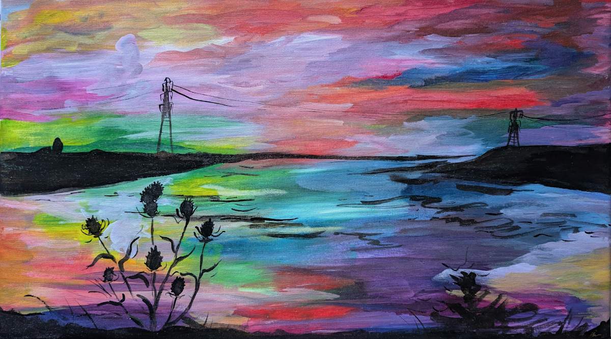 Arcata Marsh at Sunset by Sonya Kleshik 